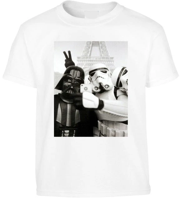 T-SHIRT STAR WARS SELFIE BLANC 1 T-SHIRT STAR WARS SELFIE BLANC