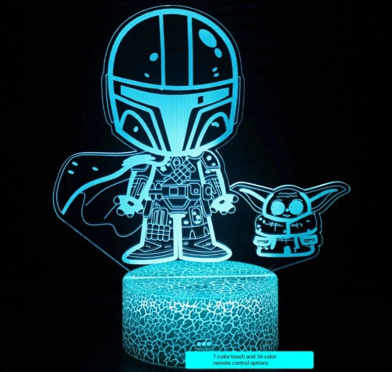LAMPE STAR WARSMANDALORIAN ET BABY YODA 1 LAMPE STAR WARSMANDALORIAN ET BABY YODA
