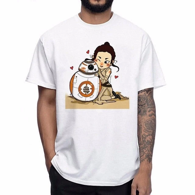 T-SHIRT STAR WARS DESSIN BB-8 Et Rey 1 T-SHIRT STAR WARS DESSIN BB-8 Et Rey