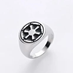 BAGUE STAR WARS NOIR ET ARGENT