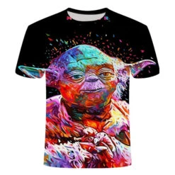 T-SHIRT STAR WARSMAÎTRE YODA COLORÉ